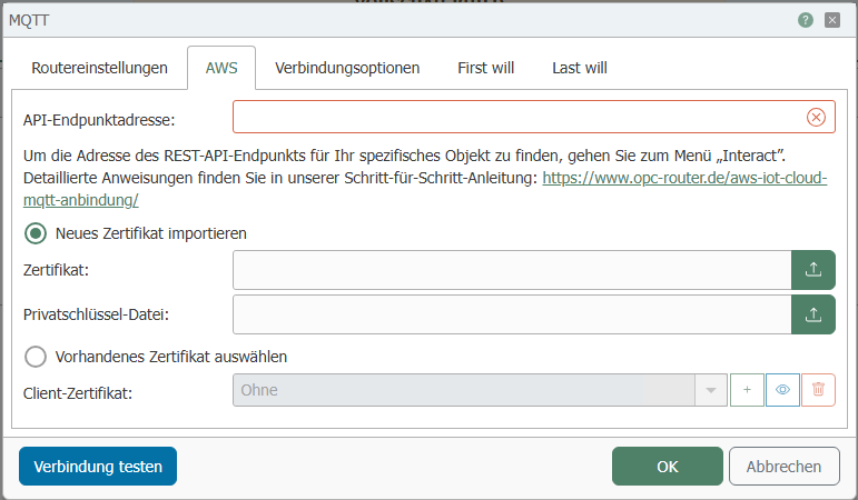 AWS Konfiguration
