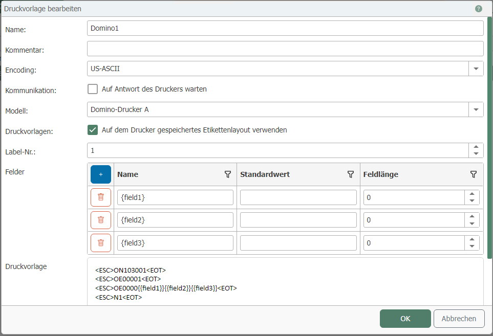 Domino Drucker Plug-in