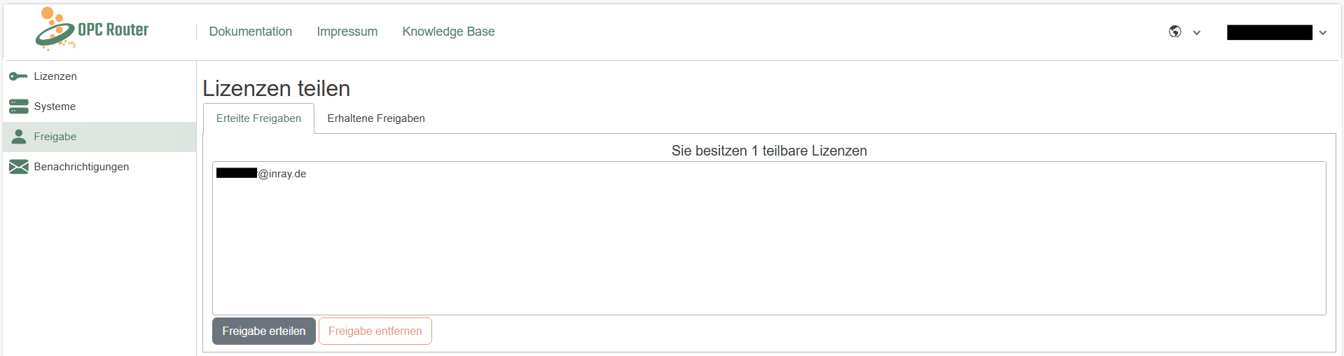 Lizenzfreigaben