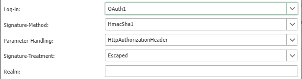 Zusätzliche Eigenschaften für OAuth1