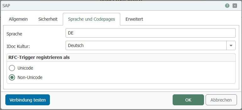 Sprache und Codepages