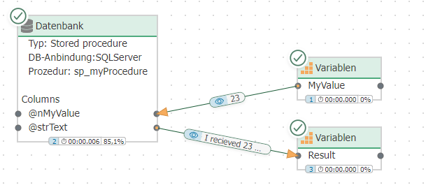 Konfiguration einer gespeicherten Prozedur im OPC Router