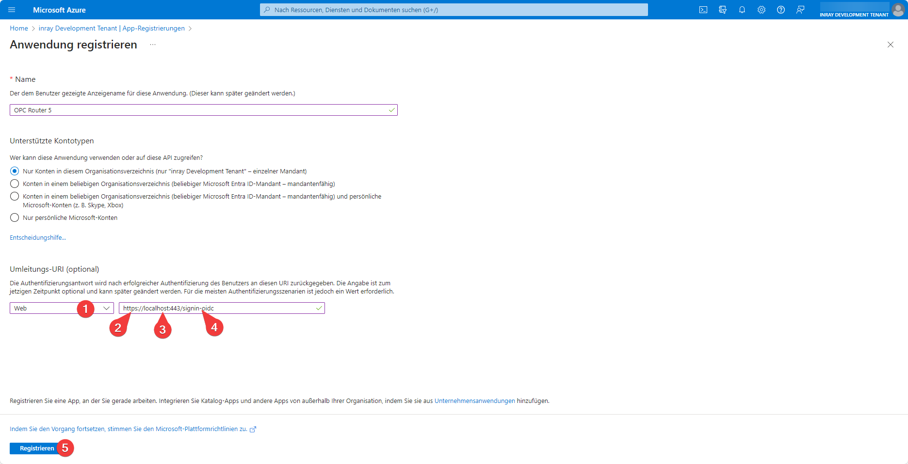 Das Aussehen und die Menüführung der Benutzeroberfläche von Microsoft Entra ID können abweichen.