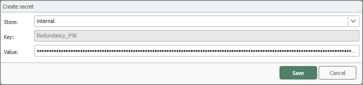 Dialog zum Bearbeiten des Pre-Shared-Key