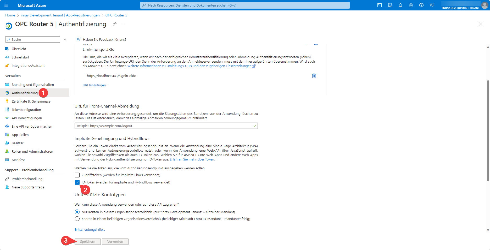 Das Aussehen und die Menüführung der Benutzeroberfläche von Microsoft Entra ID können abweichen.